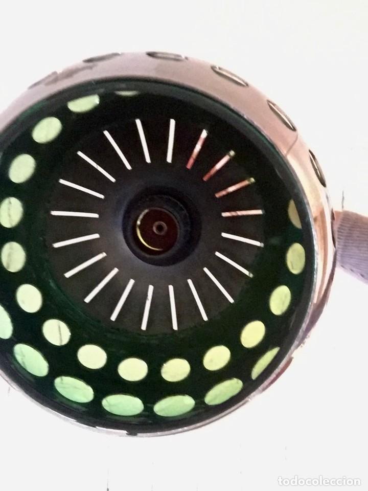 Vintage: LAMPARA DE TECHO CROMO Y VERDE 1970 - Foto 3