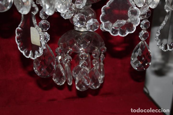 Vintage: APLIQUE DE DOS LUCES DE CRISTAL - Foto 3