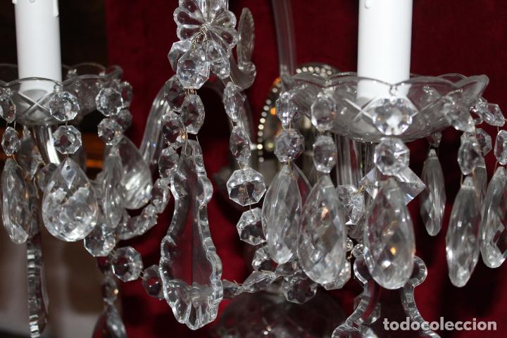 Vintage: APLIQUE DE DOS LUCES DE CRISTAL - Foto 7