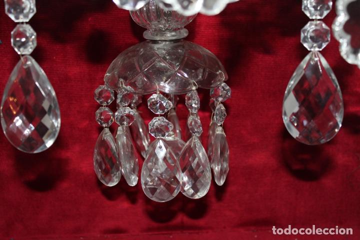 Vintage: APLIQUE DE DOS LUCES DE CRISTAL - Foto 8