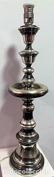 Vintage: L&aacute;mpara de mesa plateada - Foto 1