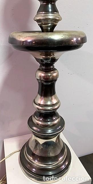 Vintage: L&aacute;mpara de mesa plateada - Foto 2