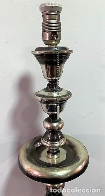 Vintage: L&aacute;mpara de mesa plateada - Foto 3