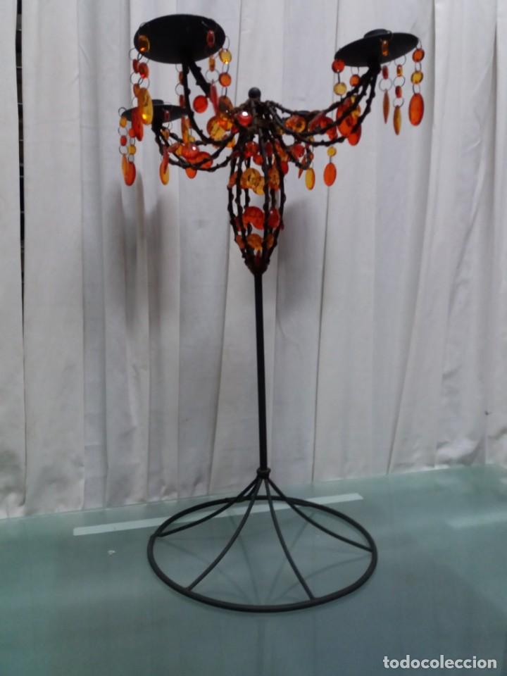 Vintage: PAREJA CANDELABROS FORJA &rdquo;COLONY&rdquo; NUEVO. - Foto 8