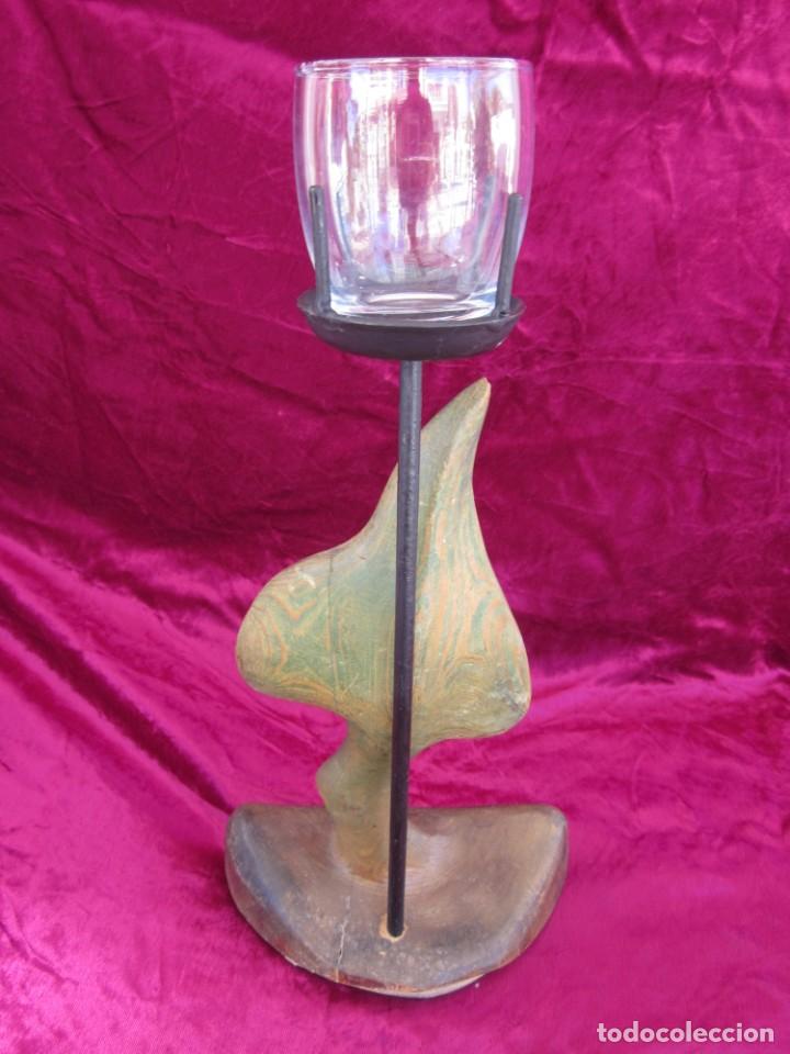 Vintage: CANDELABRO FORMA HOJA. - Foto 4