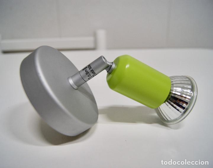Vintage: Base con un foco en gris y verde - Foto 1