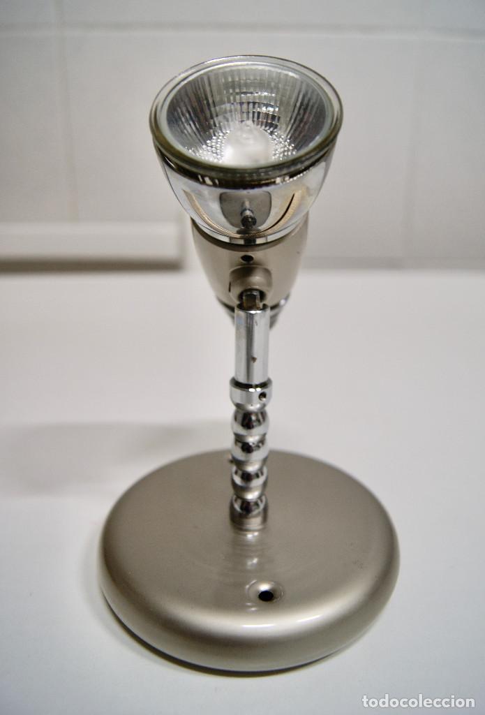 Vintage: Base con un foco en gris y cromo - Foto 5