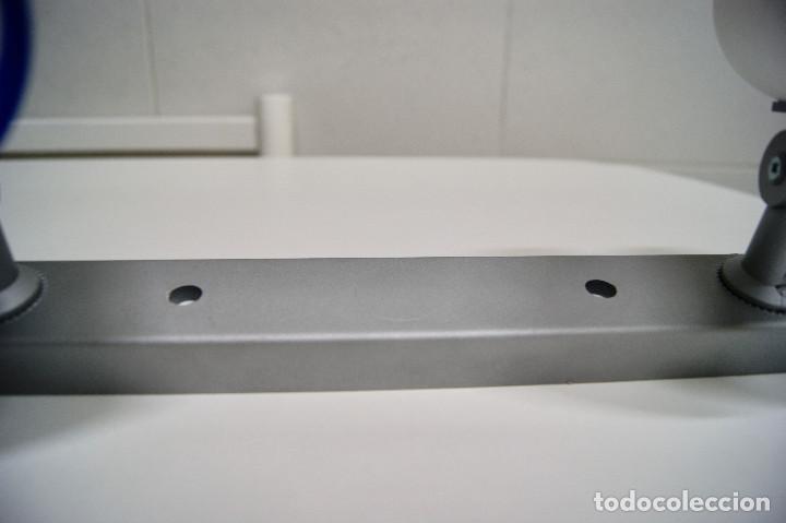 Vintage: Regleta con dos focos en gris, blanco y azul - Foto 3