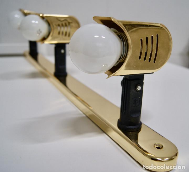 Vintage: Regleta con tres focos en oro brillo - Foto 3