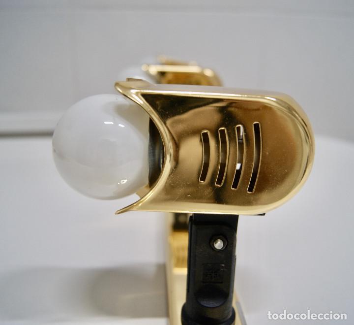 Vintage: Regleta con tres focos en oro brillo - Foto 6