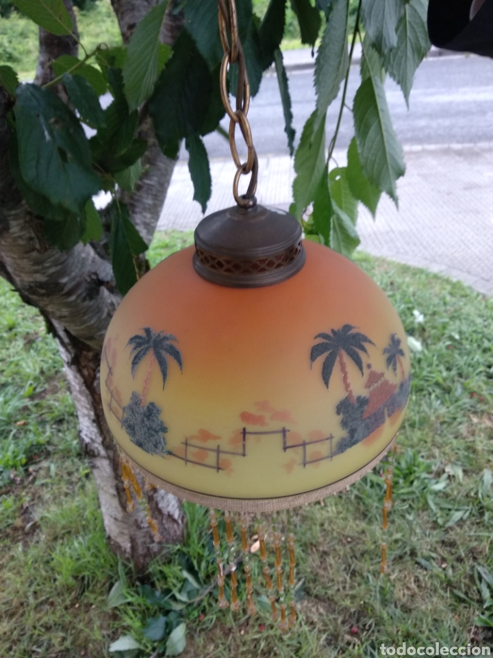 Vintage: Lampara techo pintada flecos, pedreria - Foto 7
