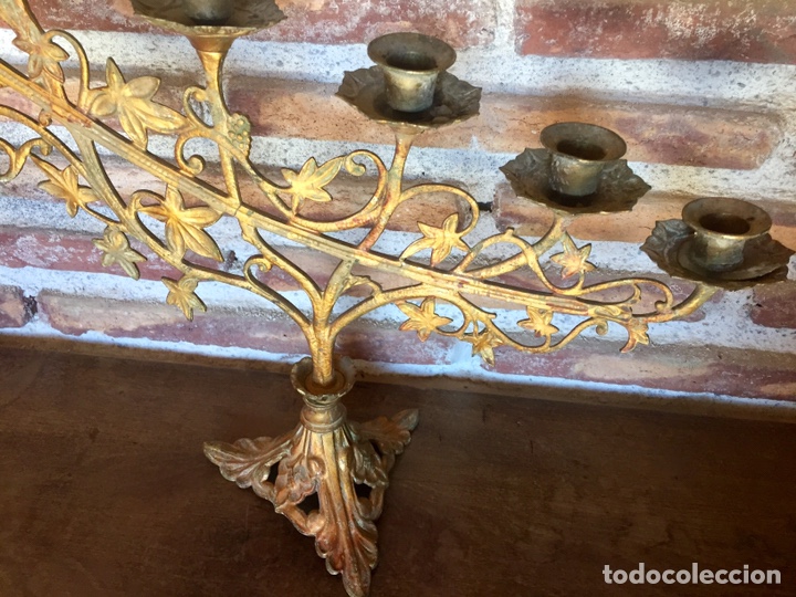 Vintage: Candelabro de bronce. - Foto 7