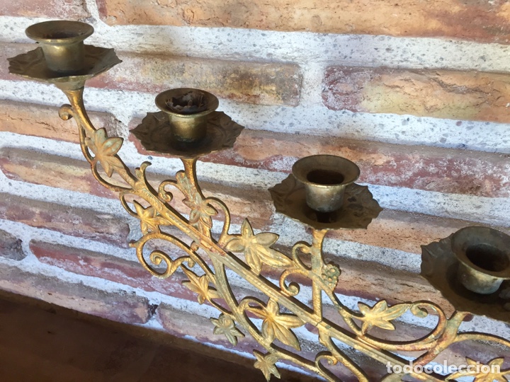 Vintage: Candelabro de bronce. - Foto 8