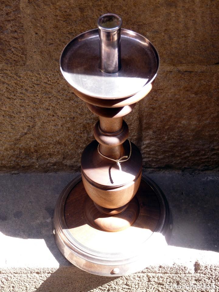 Vintage: Gran candelabro antiguo en madera - Foto 2