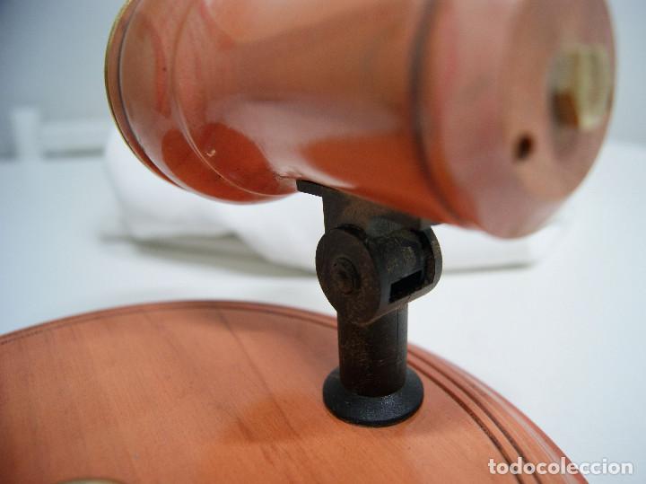 Vintage: plaf&oacute;n con dos focos en madera en rosa decap&eacute; - Foto 5