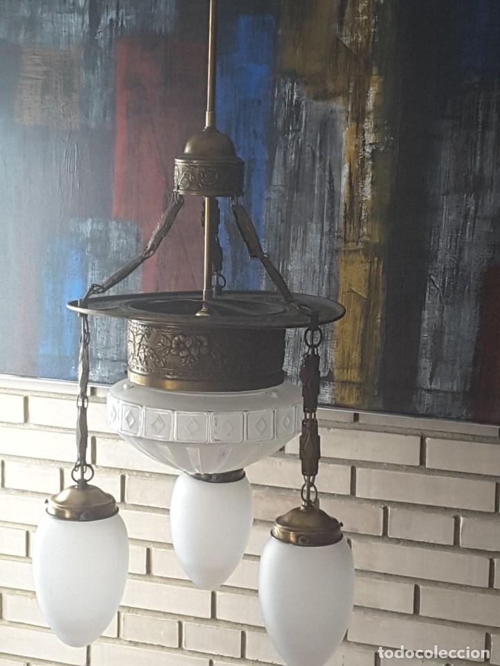 Vintage: L&aacute;mpara de techo antigua - Foto 4