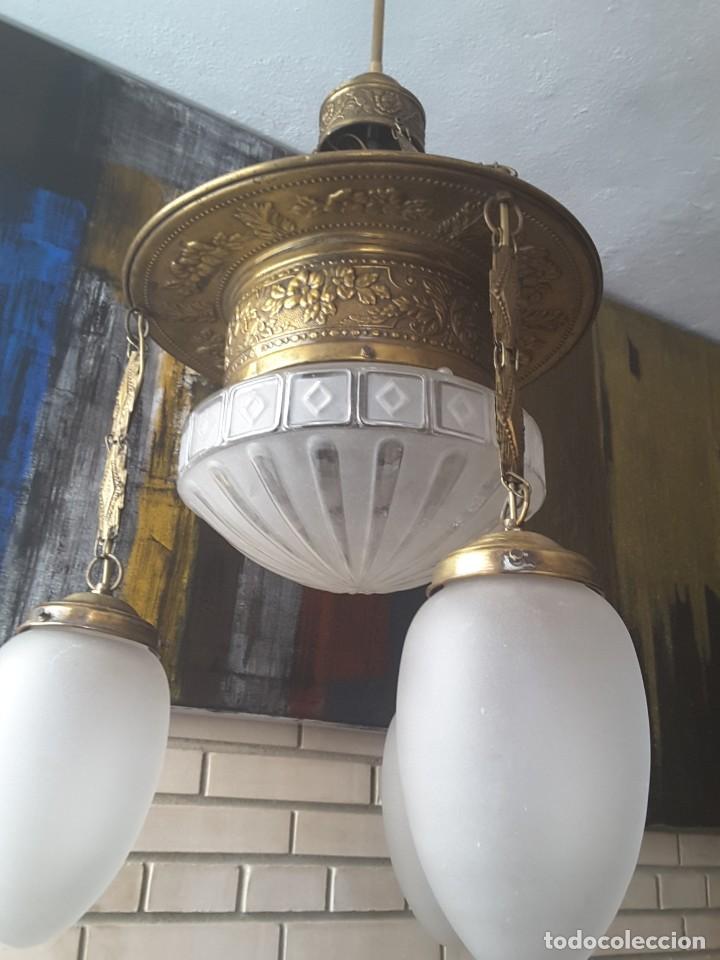 Vintage: L&aacute;mpara de techo antigua - Foto 6
