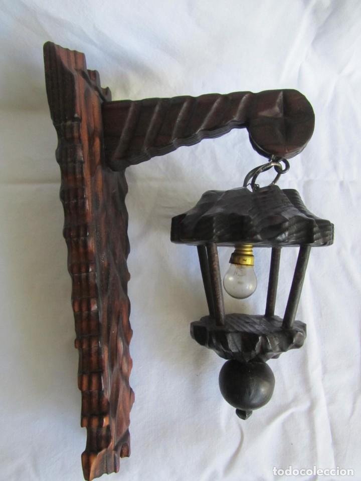 Vintage: Aplique o farol de pared de madera - Foto 2