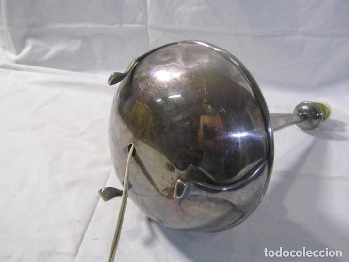 Vintage: L&aacute;mpara de lat&oacute;n ba&ntilde;ado en plata, funcionando - Foto 12