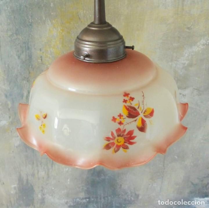 Vintage: L&aacute;mpara de techo de cristal. 1950 - 1959 - Foto 4