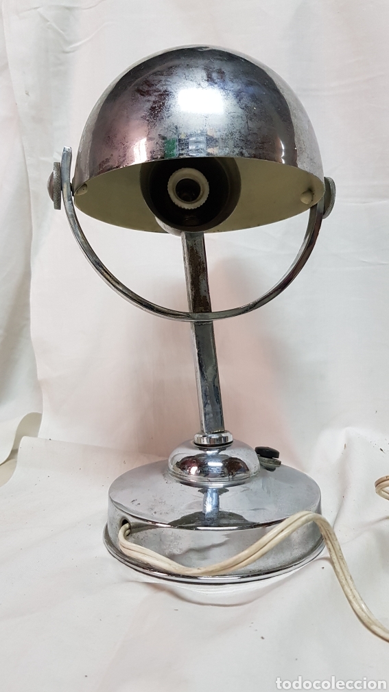 Vintage: L&Aacute;MPARA FLEXO MESA CROMADA ECLIPSE BAHAUS, A&Ntilde;OS 50 - Foto 5