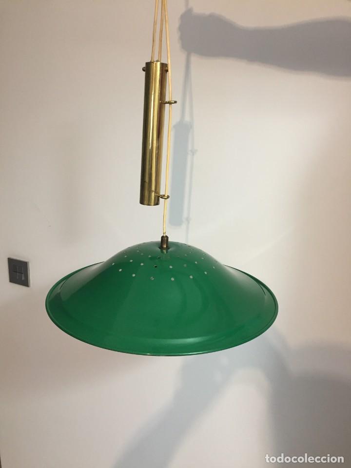 Vintage: LAMPARA TECHO SUBE Y BAJA POLEAS UFO - Foto 1