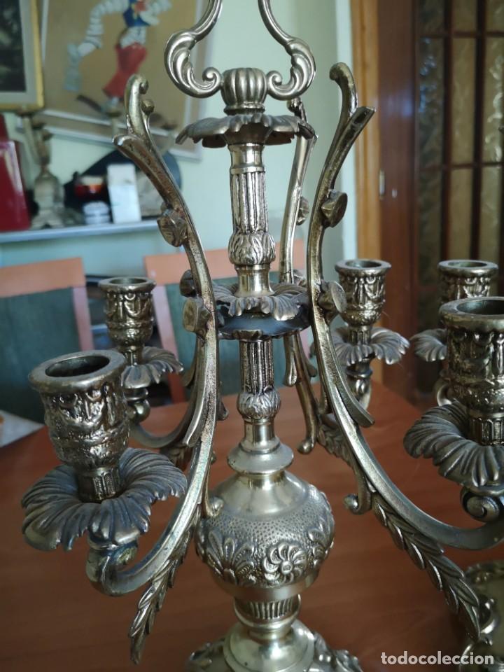 Vintage: Candelabro de bronce 4 brazo - Foto 2