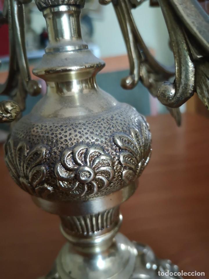 Vintage: Candelabro de bronce 4 brazo - Foto 3
