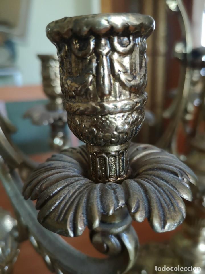 Vintage: Candelabro de bronce 4 brazo - Foto 4
