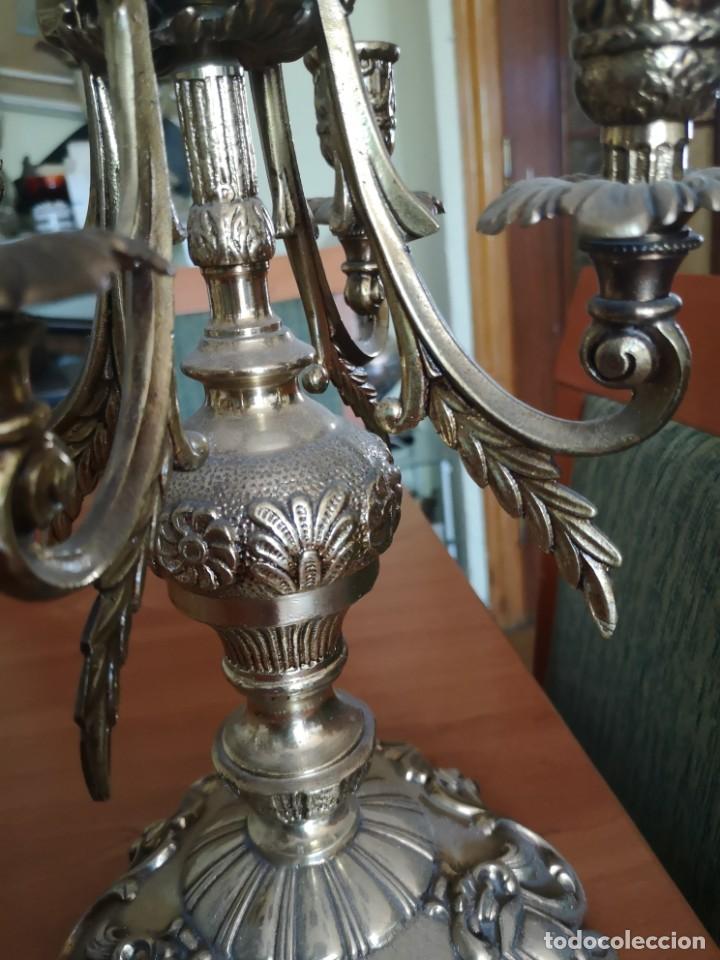 Vintage: Candelabro de bronce 4 brazo - Foto 5