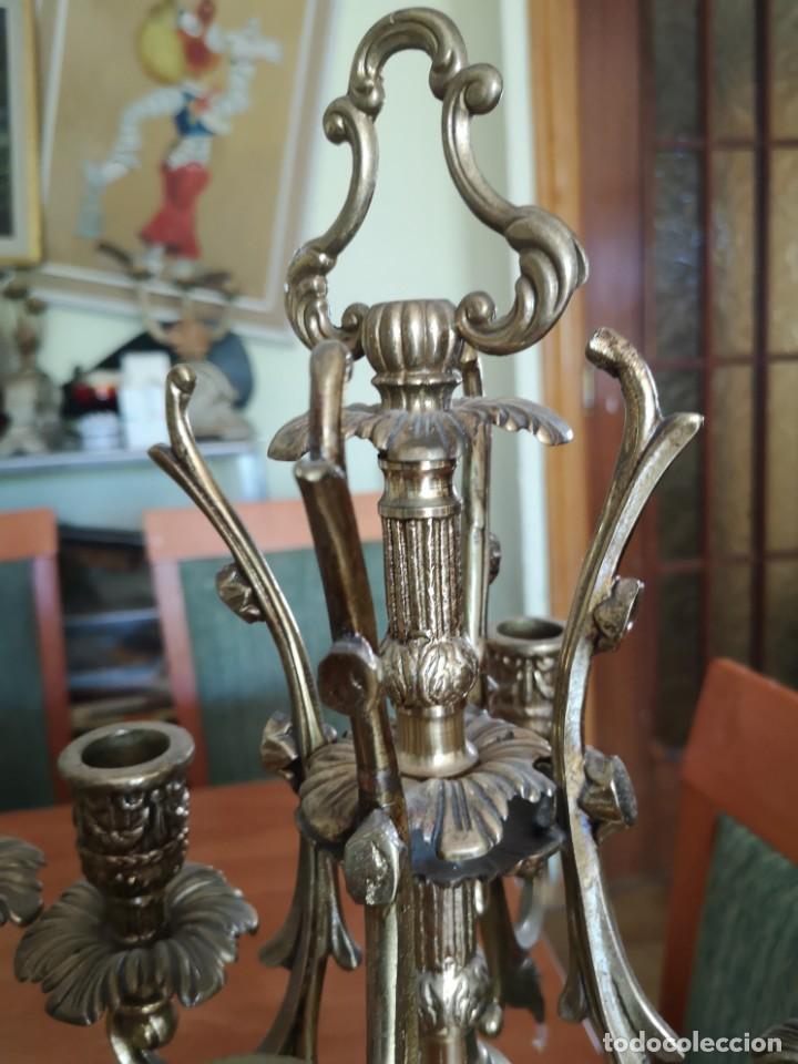 Vintage: Candelabro de bronce 4 brazo - Foto 6