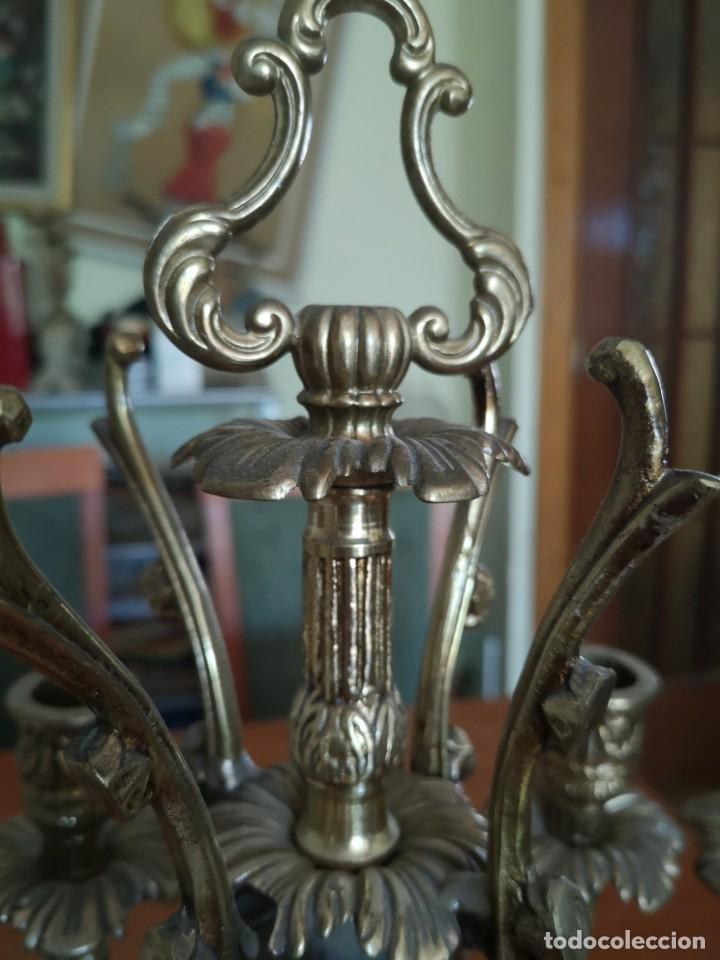 Vintage: Candelabro de bronce 4 brazo - Foto 7