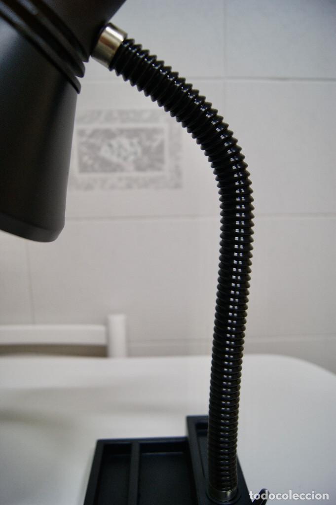 Vintage: L&aacute;mpara sobremesa tipo flexo en negro - Foto 3