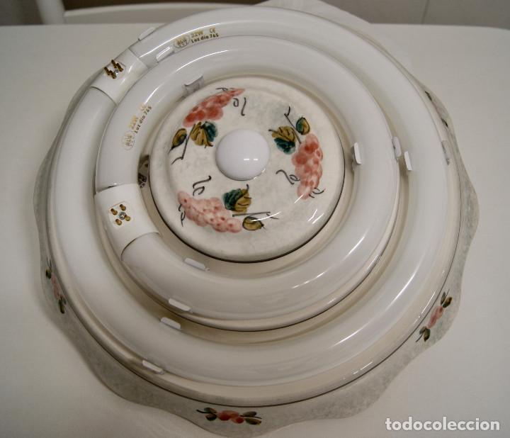 Vintage: plaf&oacute;n de cer&aacute;mica con fluorescentes - Foto 2