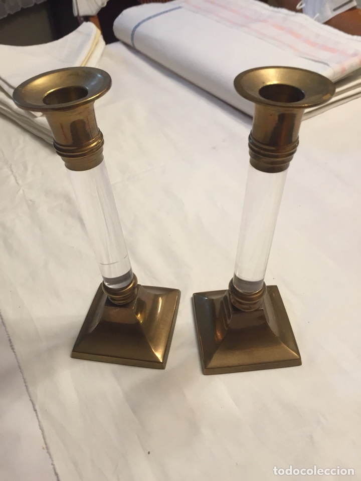 Vintage: Pareja de candelabros - Foto 2