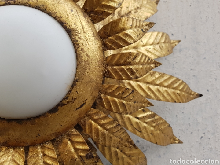 Vintage: Flaf&oacute;n pan de oro l&aacute;mpara / aplique - Foto 2