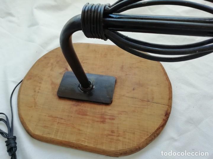 Vintage: lampara madera y hierro - Foto 2