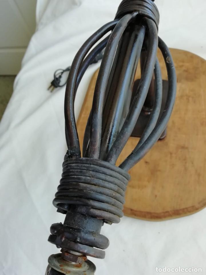Vintage: lampara madera y hierro - Foto 5