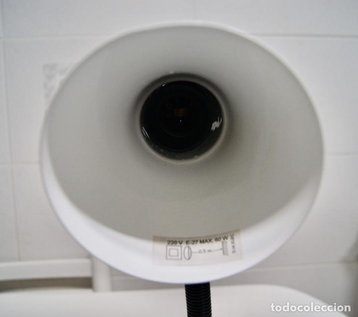 Vintage: lampara sobremesa tipo flexo en blanco - Foto 5