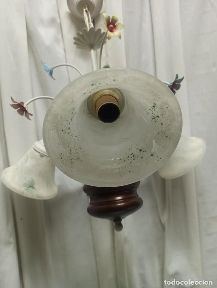 Vintage: L&aacute;mpara Forja Dise&ntilde;o Floral - Foto 6