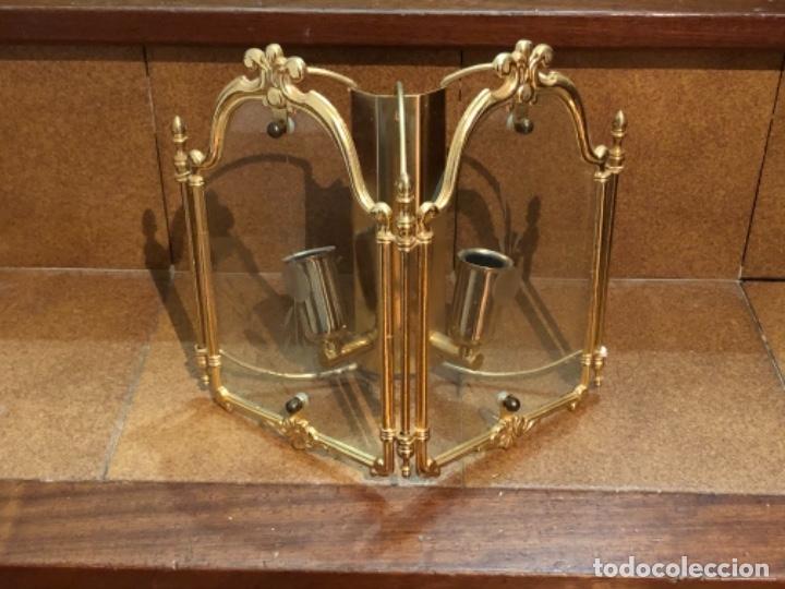 Vintage: APLIQUE DE LAT&Oacute;N Y CRISTAL - Foto 1