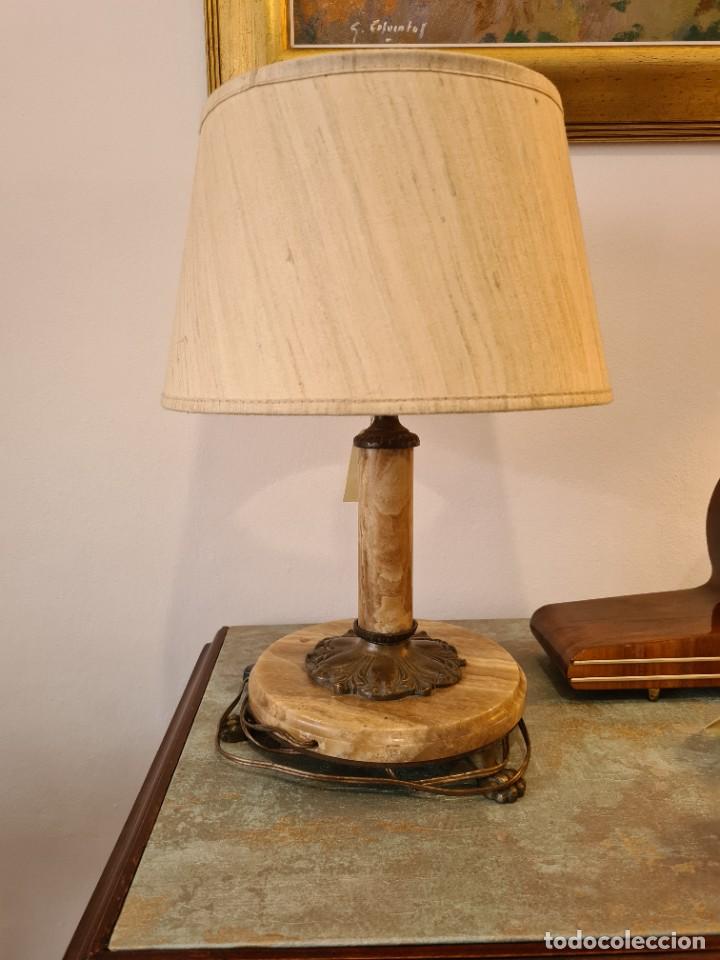 Vintage: Lampara de mesa de m&aacute;rmol - Foto 1