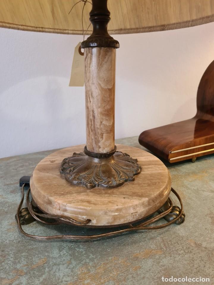 Vintage: Lampara de mesa de m&aacute;rmol - Foto 2
