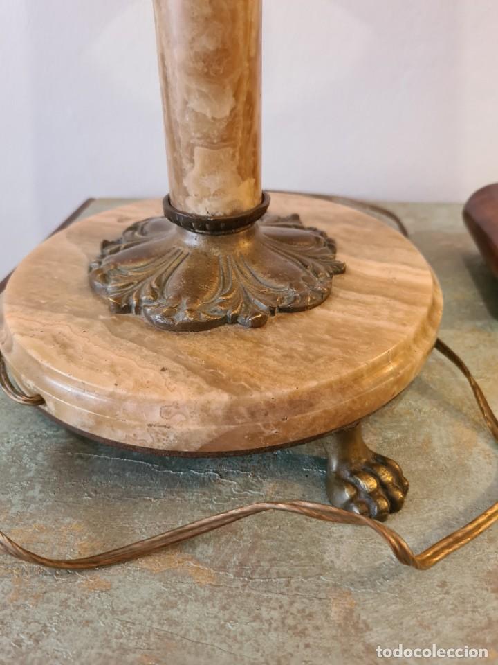 Vintage: Lampara de mesa de m&aacute;rmol - Foto 3