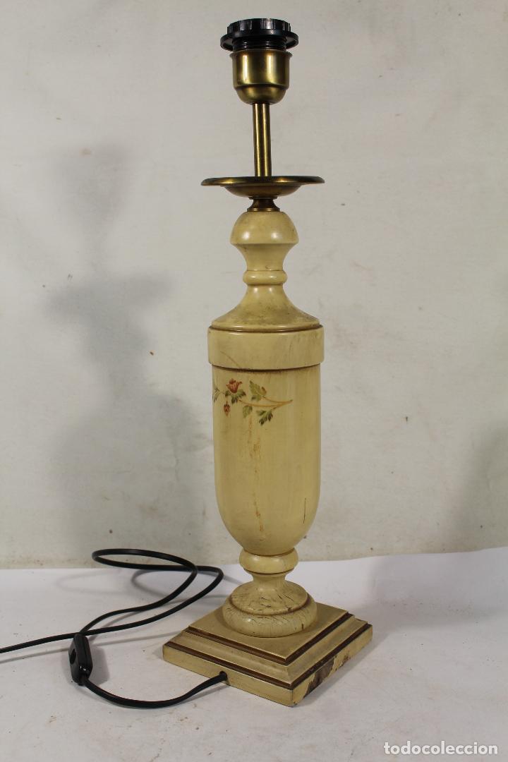 Vintage: lampara de sobremesa en madera - Foto 3