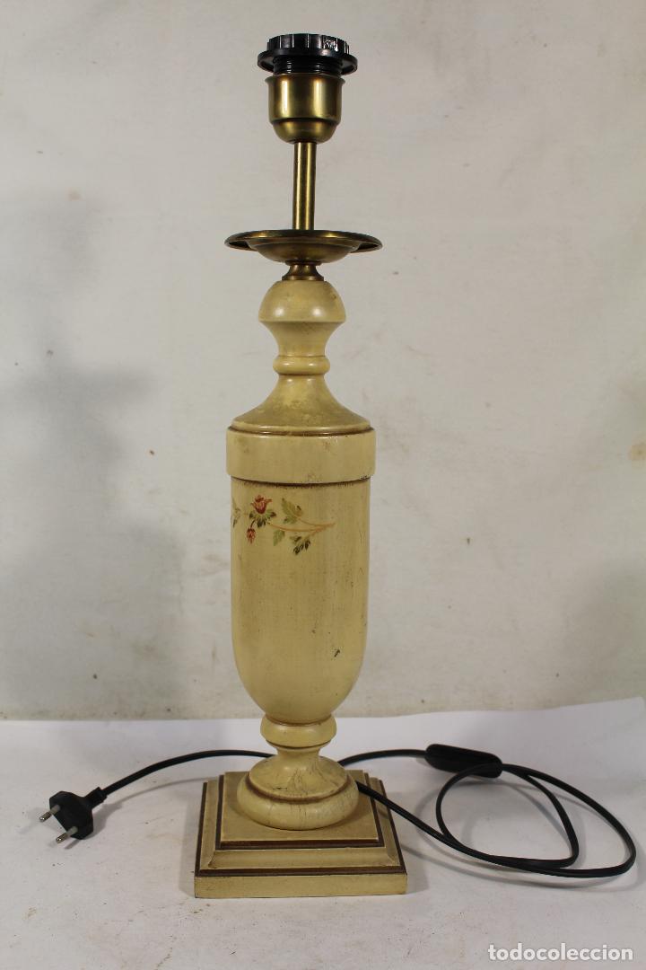 Vintage: lampara de sobremesa en madera - Foto 5