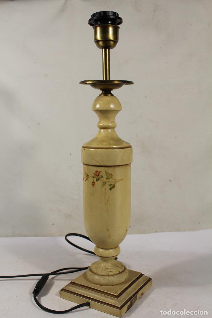 Vintage: lampara de sobremesa en madera - Foto 1