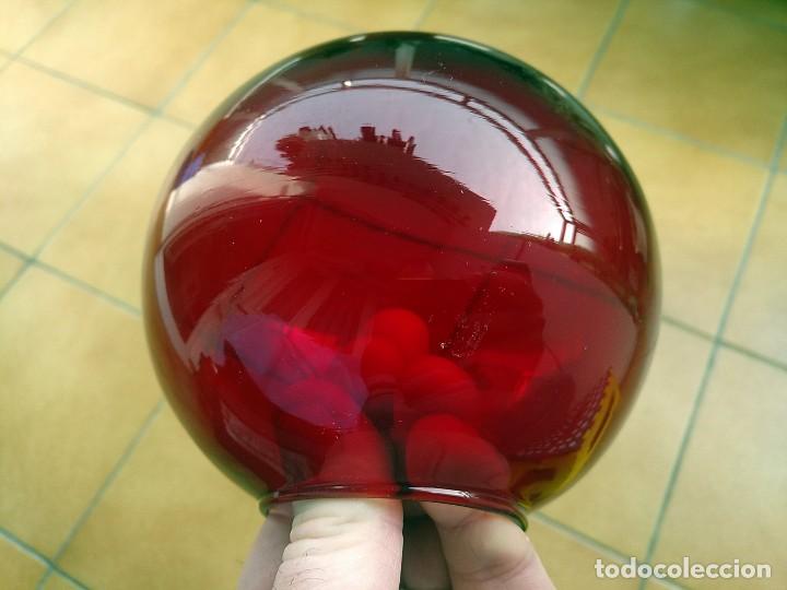 Vintage: TULIPA GLOBO ROJO TRASPARENTE - Foto 2