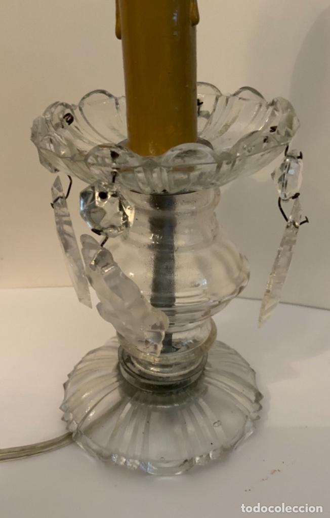 Vintage: PEQUE&Ntilde;A LAMPARA DE MESA DE CRISTAL - Foto 4