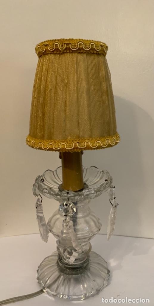 Vintage: PEQUE&Ntilde;A LAMPARA DE MESA DE CRISTAL - Foto 6